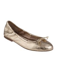 Sam Edelman - Metallic Felicia Ballet Flat Rich Gold Leather - Lyst