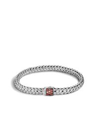 John Hardy | Classic Chain Bracelet With Red Sapphire | Lyst