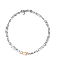 John Hardy | Metallic Bamboo 5mm Hook Necklace In Silver And 18k Gold | Lyst