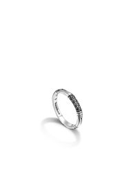 John Hardy | Metallic Band Ring With Sapphire | Lyst