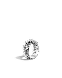 John Hardy | Metallic Classic Chain Overlap Ring | Lyst
