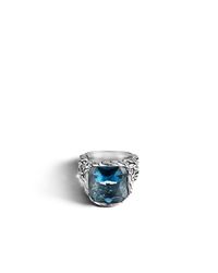John Hardy | Classic Chain Ring With London Blue Topaz | Lyst