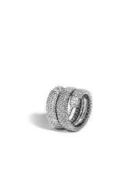 John Hardy | Metallic Classic Chain Coil Ring With Diamonds | Lyst