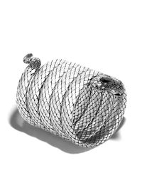John Hardy | Metallic Cobra Multiple Coil Bracelet With Black Chalcedony | Lyst