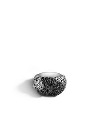 John Hardy | Braided Chain Ring With Black Sapphire | Lyst