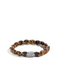 John Hardy | Brown Classic Chain Bead Bracelet With Tiger Eye for Men | Lyst