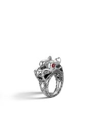 John Hardy | Metallic Naga Ring With Black Sapphire | Lyst
