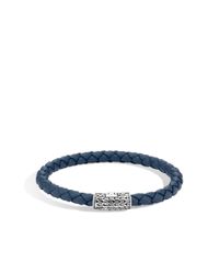 John Hardy | Blue Batu Bedeg Sterling Silver Beaded Bracelet/rainbow Calsillica | Lyst