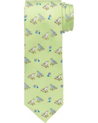 Jos. A. Bank Green 1905 Collection Beach Scene Tie Clearance for men