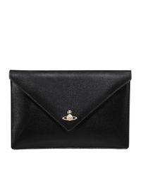 Vivienne Westwood Black Saffiano Effect Pouch
