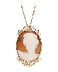 Wilfredo Rosado - Yellow Baroque Woman Cameo Necklace - Lyst