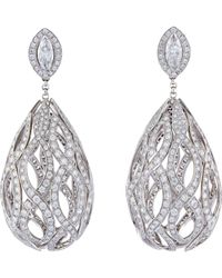 Wilfredo Rosado - Yellow 18k White Gold Cage Chandelier Earrings With Diamonds - Lyst