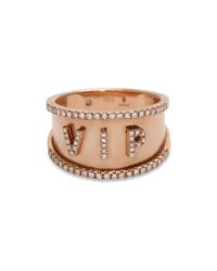 SHAY - Metallic Vip Diamond Cigar Band Ring - Lyst