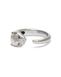 Anita Ko - White Panther Open Ring - Lyst