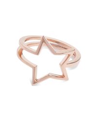 Trunfio Universe - Pink Rose Gold Shooting Star Wrap Ring - Lyst