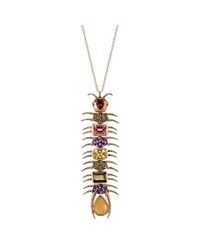 Daniela Villegas - Metallic Empress Technicolor Centipede Necklace - Lyst