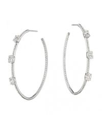 Mimi So - Metallic Lula Diamond Hoop Earrings - Lyst