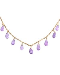 Sanjay Kasliwal - Metallic Amethyst Cabochon Drop Necklace - Lyst
