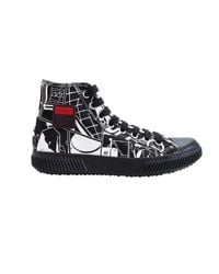 Prada - Black Comics High Top Sneaker for Men - Lyst