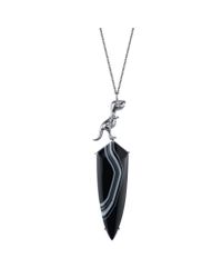 Daniela Villegas - Metallic Ellie T-rex Dinosaur Necklace - Lyst