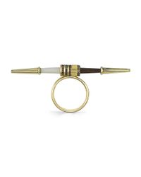 Daniela Villegas - Metallic Husos Con Piruros Ring - Lyst