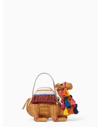 kate spade camel wicker bag