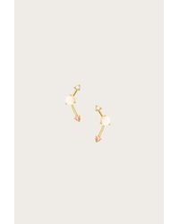 Wwake - Metallic Three-step Point Earrings - Lyst