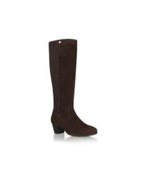 Carvela Kurt Geiger Black Valerie Brown Suede High Leg Boots