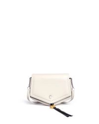 Jimmy Choo White 'arrow' Chevron Leather Crossbody Bag