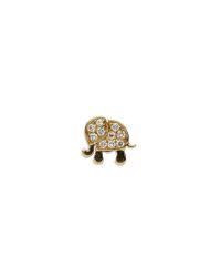 Loquet London | Metallic 18k Yellow Gold Diamond Elephant Charm - Happiness | Lyst