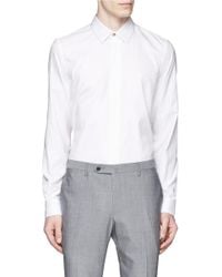 Paul Smith | White Spiral Corded Seam Piqué Trim Twill Shirt for Men | Lyst
