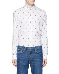 Paul Smith | Multicolor Dinosaur Fil Coupé Twill Shirt for Men | Lyst