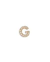 Loquet London | Metallic Diamond 18k Yellow Gold Letter Charm - G | Lyst