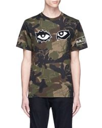 Haculla | Multicolor 'you See Nothing' Eye Embroidered Camouflage Print T-shirt for Men | Lyst