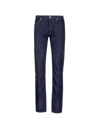 Maison Kitsuné | Blue Slub Denim Jeans for Men | Lyst