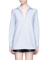 Alexander Wang | Blue Bleached Effect Cotton Tunic | Lyst