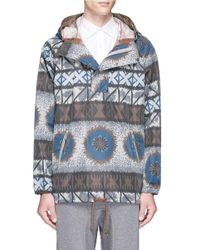 Kolor | Brown Print Anorak for Men | Lyst