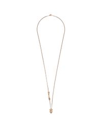 Alexander McQueen | Metallic Faux Pearl Crown Skull Pendant Necklace | Lyst