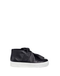 Ports 1961 | Black Knot Vamp Platform Leather Sneakers | Lyst