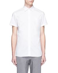 Kolor | White Floral Embroidered Collar Short Sleeve Shirt for Men | Lyst