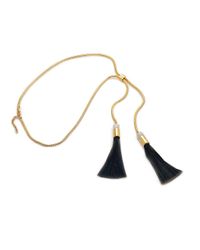Lele Sadoughi - Multicolor Straw Tassel Necklace - Lyst