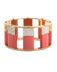 Lele Sadoughi - Pink Pave Tall Stackable Bangle - Lyst