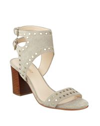 nine west gailon studded suede sandals lyst nine west gailon studded suede sandals lyst