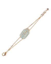 Lulu Frost - Metallic Hibiscus Bracelet - Turquoise - Lyst