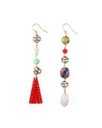 Lulu Frost - Red Vintage Cenis Beaded Asymmetrical Earring - Lyst
