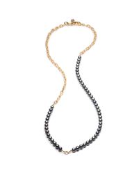 Lulu Frost - Metallic #black Pearl Plaza Chain Base - Lyst