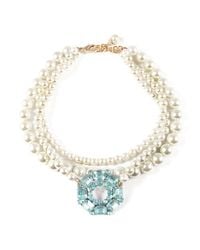 Lulu Frost - Metallic Vintage Aqua Blue Pearl Collage Necklace - Lyst