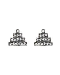 Lulu Frost | Black Crystaline Stud | Lyst