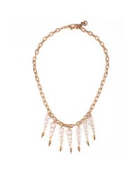 Lulu Frost - Metallic Pearl Line Necklace - Lyst