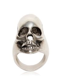 Saint Laurent | Metallic Skull Ring for Men | Lyst